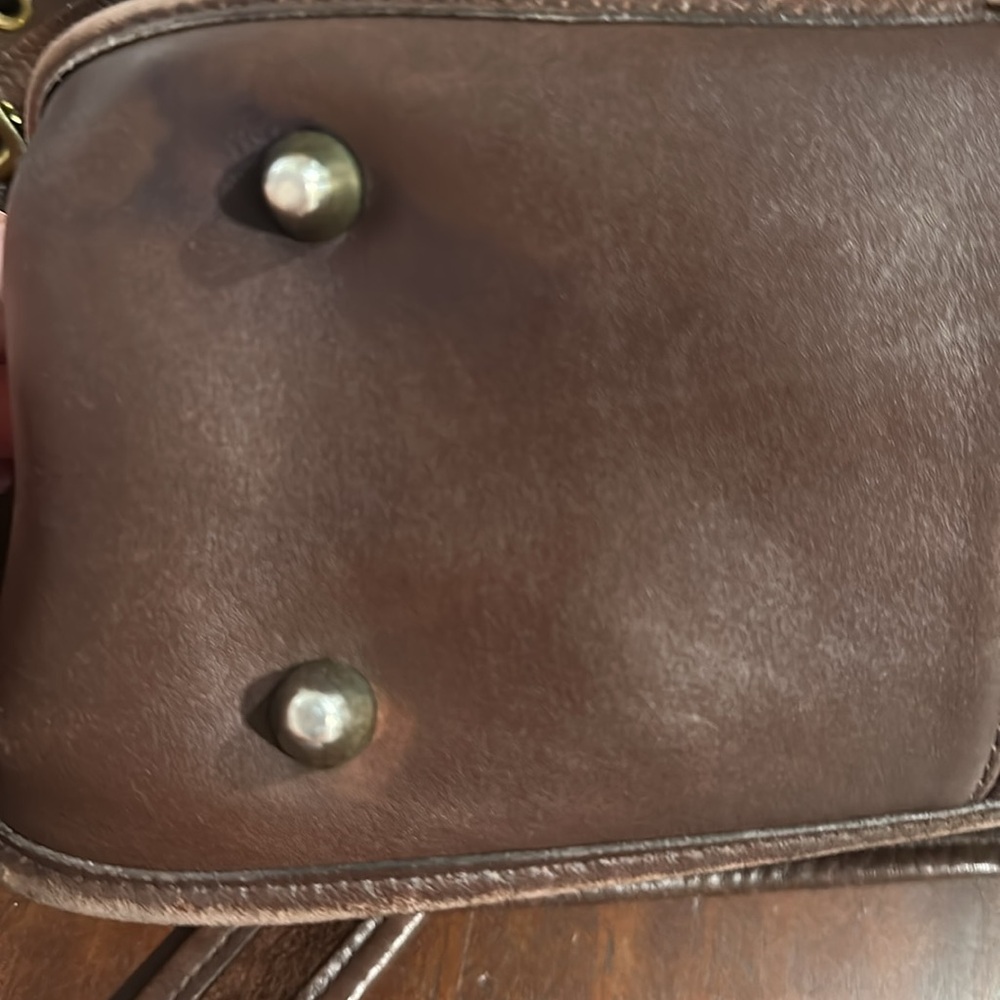Vintage Coach Stewardess Bag Purse 9525 Dark Brown Mahogany Costa Rica - Picture 6 of 12